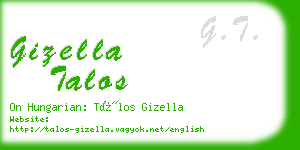 gizella talos business card